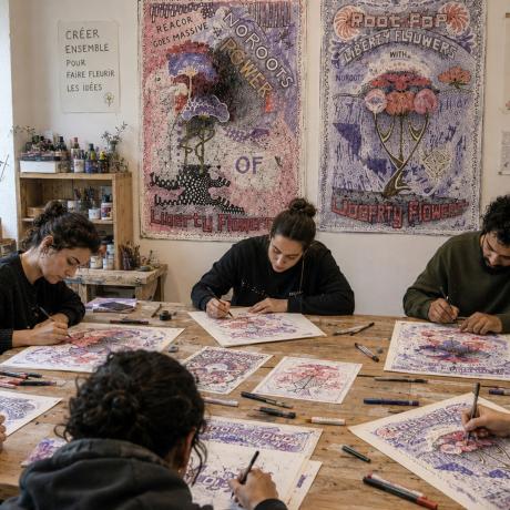 Atelier créatif « Des fleurs pour dire le monde » au Centre d'art_Jausiers