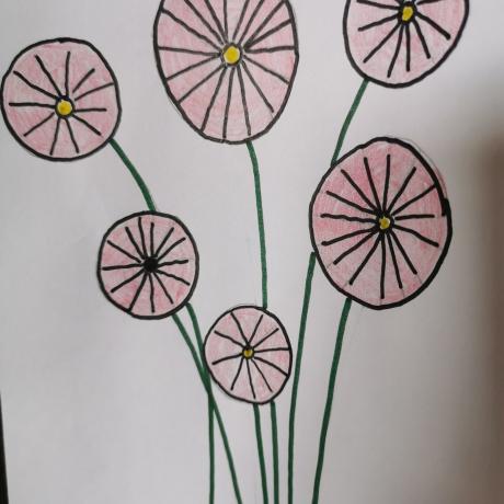 Un bouquet de fleurs rondes -  Association Vivre Jeune à Jausiers