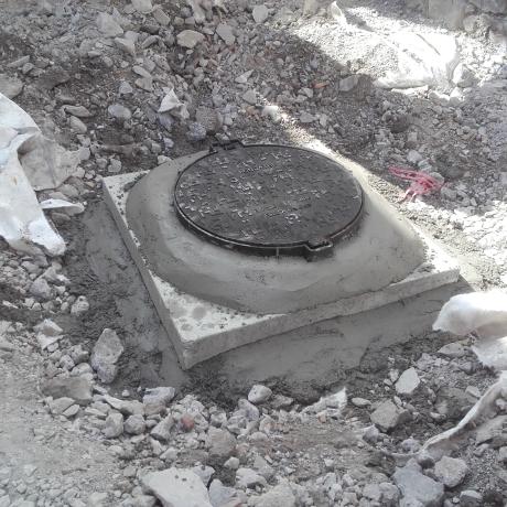 TRAVAUX DE REFECTION DES RESEAUX HUMIDES ET DE LA VOIRIE DE LA RUE DES ECOLES - PHOTO EIFFFAGE