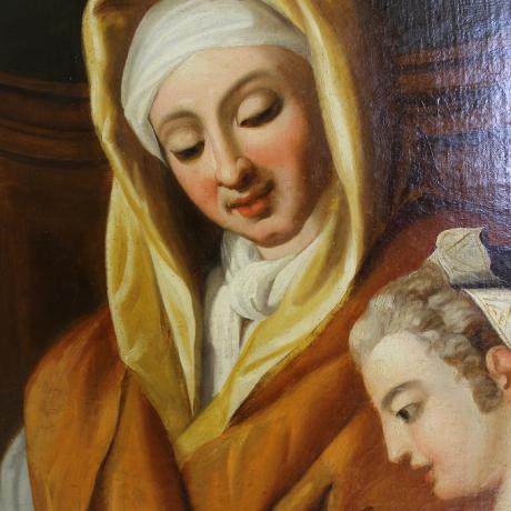Détail - Sainte Anne et Marie enfant - Toile sainte Anne