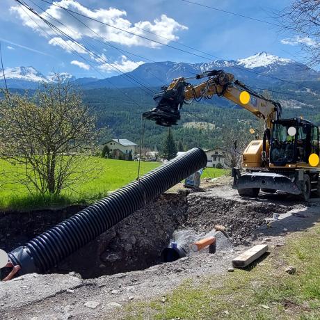 Jausiers_Sanières_enfouissement réseaux Jausiers_Sanières_enfouissement réseaux