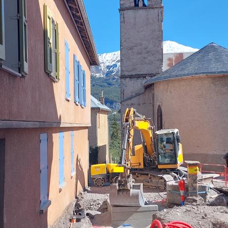 Jausiers_Sanières_enfouissement réseaux_La Rua