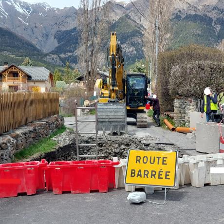 Jausiers_Sanières_enfouissement réseaux Jausiers_Sanières_enfouissement réseaux_