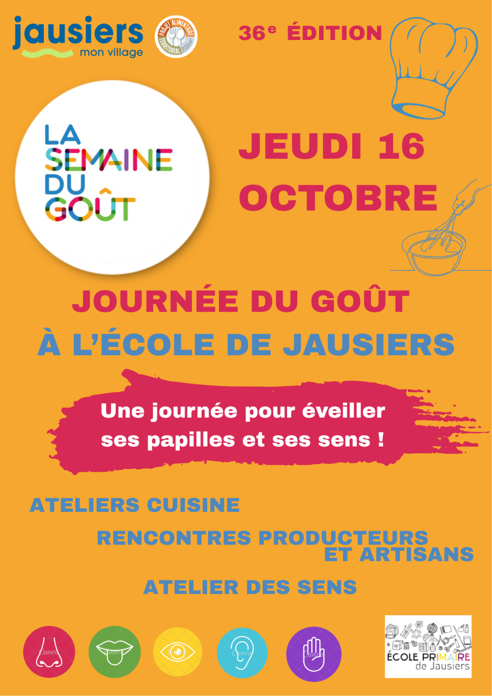 AFFICHE JOURNEE DU GOUT ECOLE