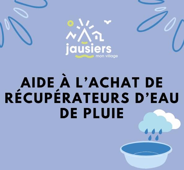 aide récupérateurs eau de pluie