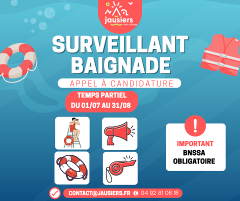 Annonce_surveillant baignade 2026