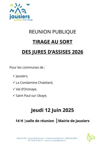 Tirage au sort jurés assises 2026